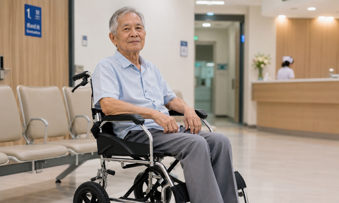 รถเข็นผู้สูงอายุ พับได้ ในโรงพยาบาล