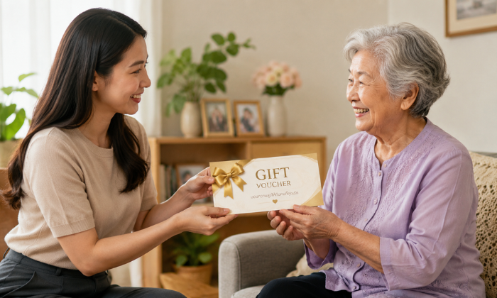 Gift Voucher เป็นของขวัญให้ผู้สูงอายุในโอกาสพิเศษ