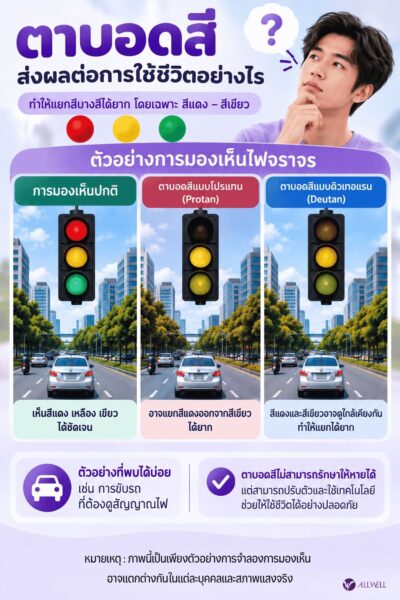 ผลเสียของตาบอดสี