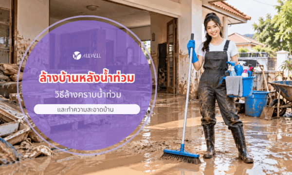 วิธีกำจัดคราบหลังน้ำท่วม