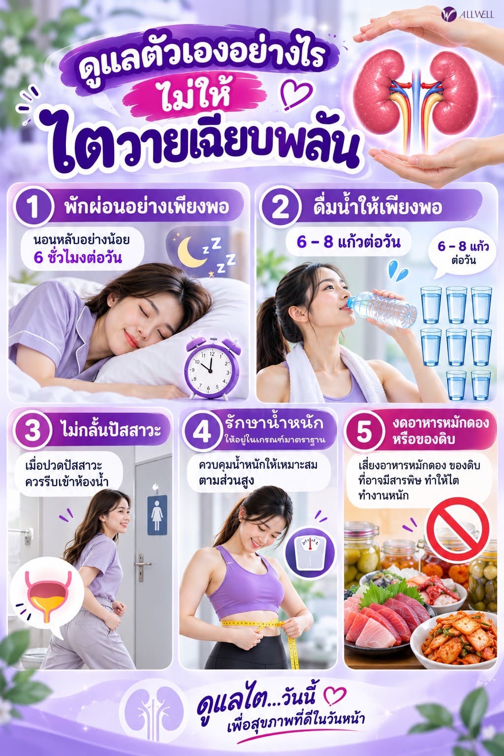 วิธีการดูแลตัวเองไม่ให้ไตวาย